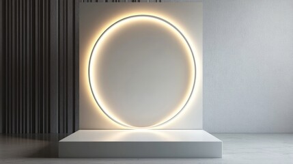 Aufkleber - Abstract 3D Display Podium with Illuminated Ring