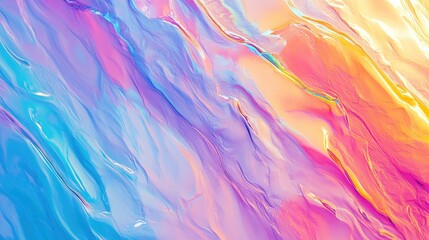 Aufkleber - Colorful Digital Abstract Textured Wallpaper With Holographic Effect Iridescent Background For Creative Design Shiny Rainbow Stylish Backgrounds