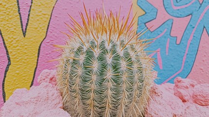 Poster - Close Up of a Cactus in Natural Environment