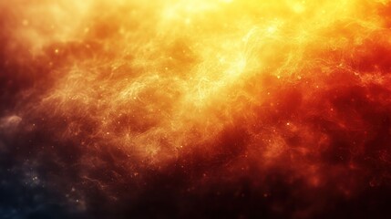 Wall Mural - abstract background with bright yellow and orange clouds and smoke, set against a dark blue backgrou
