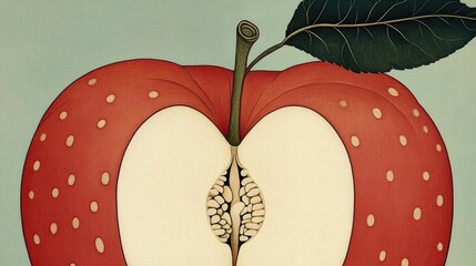Poster - Close up of a red apple