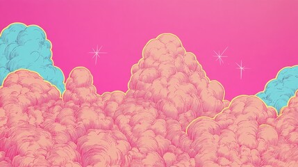 Aufkleber - Cloudy Sky Background With Blank Copy Space At The Top