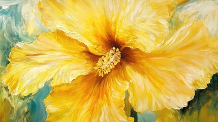 Poster - Bright Yellow Floral Bloom