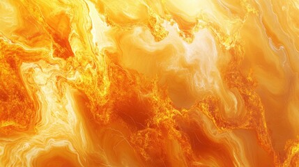 Aufkleber - Abstract marble texture featuring a fractal background in shades of orange Digital art with a fantasy theme created through 3D rendering techniques