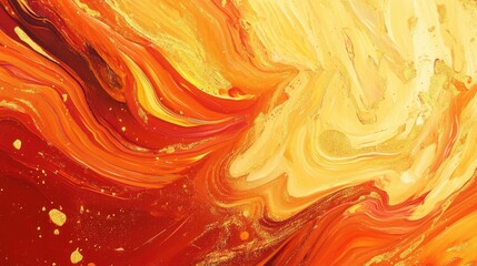 Poster - Abstract painting background featuring golden hues suitable for prints wallpapers murals and cards