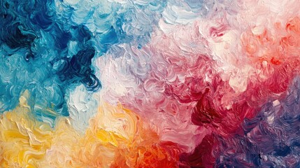 Poster - Abstract oil painting texture background on canvas Features contemporary art elements suitable for rugs wall art and murals