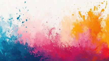 Poster - Colorful Oil Paint Splatters And Stains Vibrant Grunge Paint Background Smudges On Canvas Texture Artistic Paint Backdrop Textured Color Artwork Creative Banner Dynamic Poster