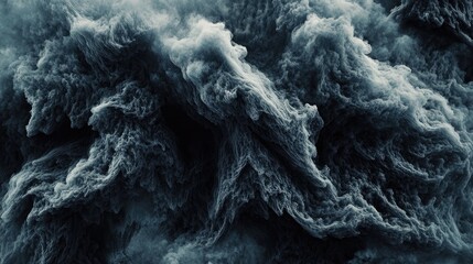 Poster - Close up of Dark Textured Cloud Formation