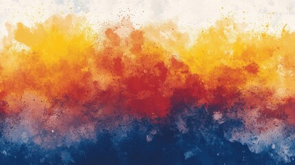 Aufkleber - Colorful Abstract Watercolor Painting Background Bright Colors Wide Banner Splash On Canvas Artistic Design Elements Decorative Feature Beautiful Gradient Artistic Artwork