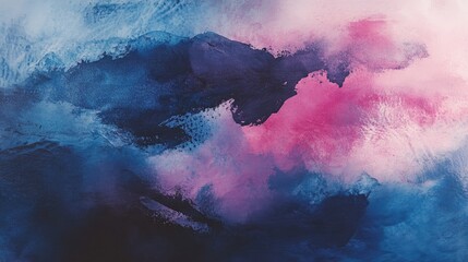 Aufkleber - Colorful fantasy aquarelle paper textured ink effect with a grungy wet pastel illustration Modern watercolor background in blue purple and pink for vintage cards and retro templates