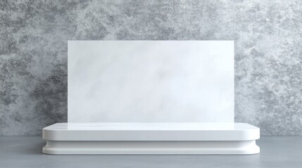 Aufkleber - Blank white product display stand 3D rendering