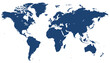 © Pavel - World map. Blue modern vector map. Silhouette map