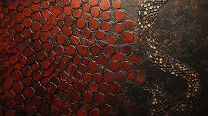 Aufkleber - Artistic depiction of a wallpaper featuring a snake skin pattern