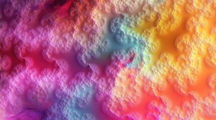 Aufkleber - A vibrant and imaginative fractal background in a spectrum of colors