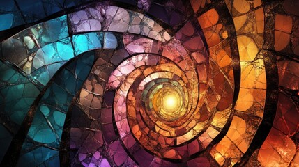 Aufkleber - Abstract mosaic fantasy backdrop