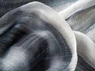 Aufkleber - Abstract grey line weave with a smoky monochrome gradient creating a dreamlike weaving effect