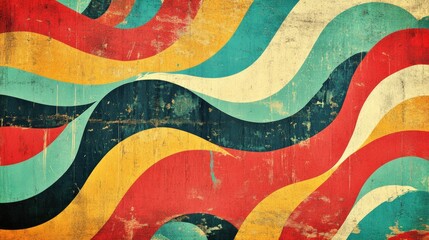 Aufkleber - Colorful Vintage Background