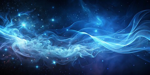 Wall Mural - Celestial Flow A Symphony of Light and Darkness in an Intergalactic Realm