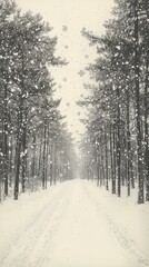 Poster - Silent Forest, Snowflakes