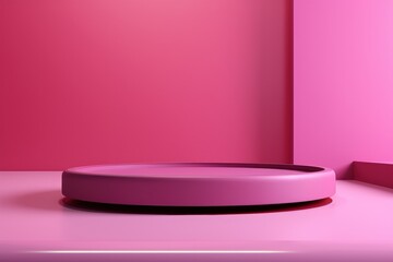 Poster - pink minimalist product display platform