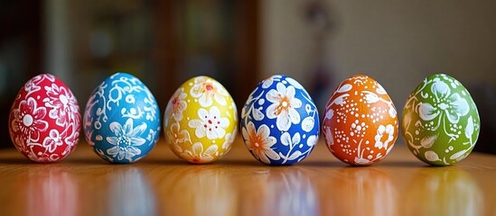 Poster - Beautiful Easter Eggs On Table