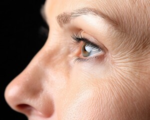 Wall Mural - Close-Up of Mature Woman's Facial Features