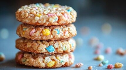 Poster - Cereal Cookies on Light Surface