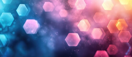 Aufkleber - Blur Background With Hexagonal Bokeh