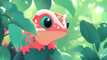 Poster - Close up of a vibrant chameleon
