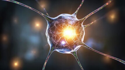 Poster - Vibrant Abstract Representation of Neuron Cell Activity
