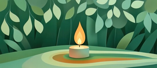 Poster - Burning Candle Background
