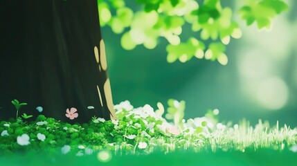 Poster - Close Up of Moss Background