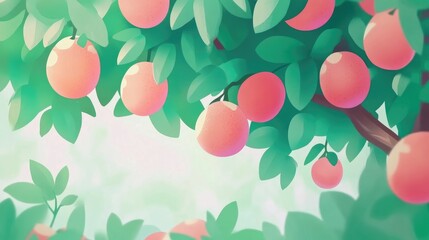 Poster - Close Up of Grapefruits on a Tree