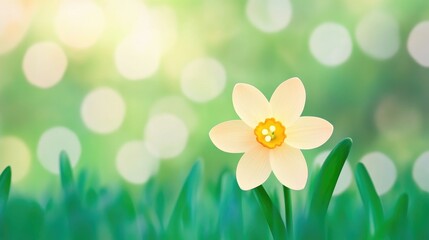 Aufkleber - Bright Yellow Flower with Fresh Natural Background