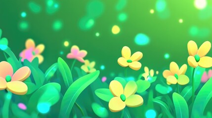 Aufkleber - Bright spring light green blurred background with a glowing effect perfect for summer themed design and wallpaper use