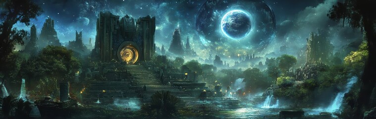 the nexus of afterlives: a cosmic hub where different concepts of the afterlife converge.