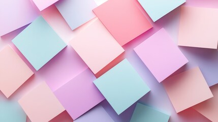 Aufkleber - Abstract pastel geometric shapes background contemporary minimalist mockup for display or showcase 3D rendering