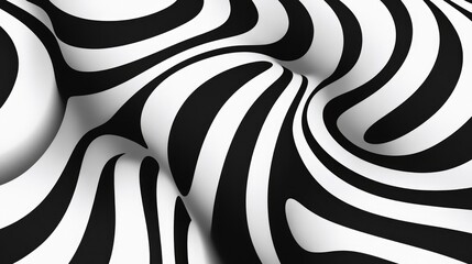 Aufkleber - Abstract Seamless Optical Illusion Black And White Background Creative Illusion With 3D Depth Ancient Pattern Interweaving Tapestry Design Art Photography