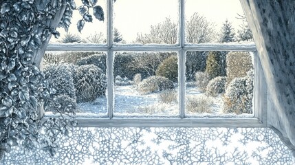 Wall Mural - Silver Lace, Frost