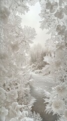 Canvas Print - Silver Lace, Frost