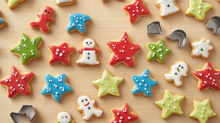 The Colorful Holiday Cookie Arrangement