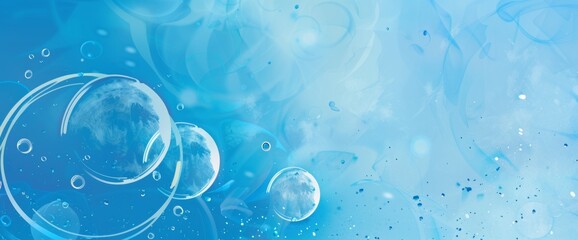 Fototapete - Abstract blue background nature geometric organic wallpaper, flowing textures of painted surface rough patterns and water Grunge Decorative Relief Navy Blue glowing grid on technology hi-tech concept
