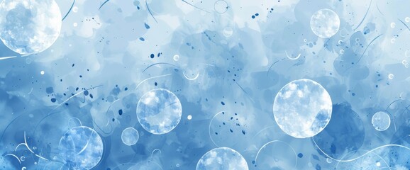 Fototapete - Abstract blue background nature geometric organic wallpaper, flowing textures of painted surface rough patterns and water Grunge Decorative Relief Navy Blue glowing grid on technology hi-tech concept