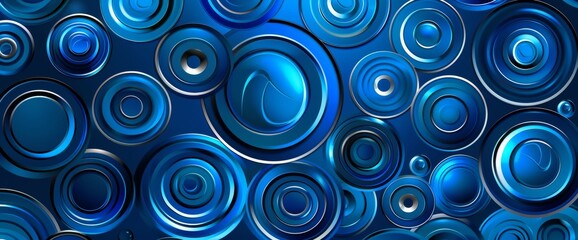 Fototapete - Abstract blue background nature geometric organic wallpaper, flowing textures of painted surface rough patterns and water Grunge Decorative Relief Navy Blue glowing grid on technology hi-tech concept