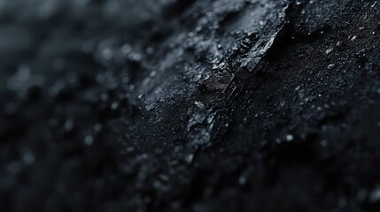 Poster - A close-up view of a textured dark surface, possibly resembling rock or mineral deposits.