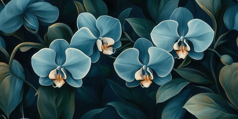 Poster - Blue Orchid Flower