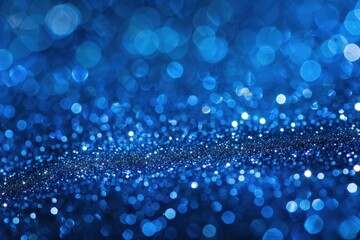 Wall Mural - The image is a blue background with many small blue dots, generative ai image