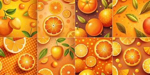 Dynamic orange patterns ideal for modern designs and creative projects, infusing energy and enthusiasm into every visual, perfect for refreshing your artistic pursuits.