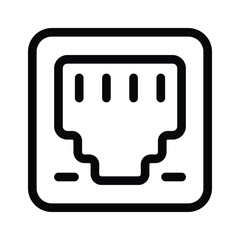 Poster - Modern and unique icon of ethernet port, editable vector