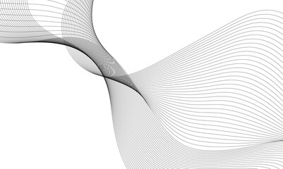 Grey and white abstract wavy flowing particles. White paper wave and curve line background. Digital futuristic technology concept. Vector illustration